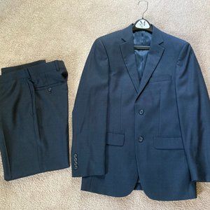 Men's Navy Blue PRONTO UOMO 2 piece Pant Suit Platinum Wool 36 Reg/30 Waist-NEW